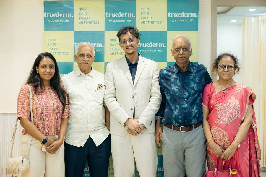 Truederm inauguration - ribbon cutting moment